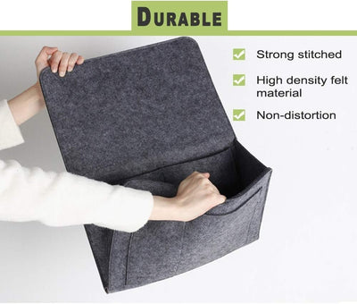 Bedside Storage Organizer Felt Hanging Bag For Bedroom Essentials