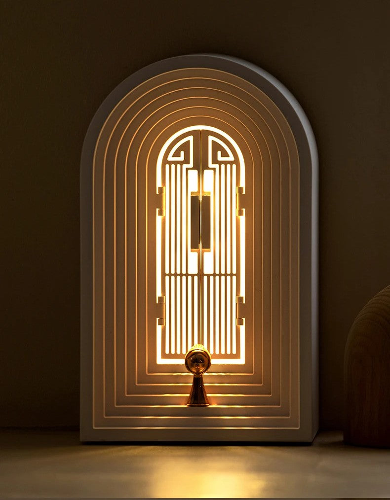 Nordic Bluetooth Speaker Night Light Cozy Door Shape Atmosphere Lamp