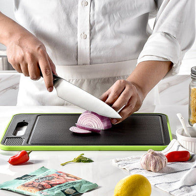 Double-side Cutting Board With Defrosting And Sharpener Function