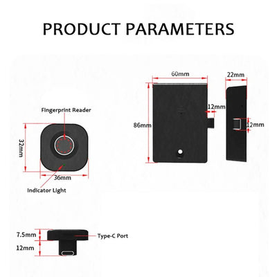 Biometric Fingerprint Lock For Cabinet Secure Easy Access Control