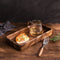 Black Walnut Wood Tray Elegant Dessert Tea Organizer For Home Decor