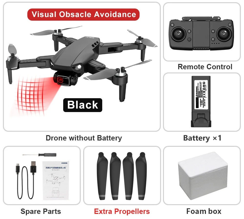 RC Drone With 8K Camera GPS 5G Dual Lens 2-Axis Gimbal