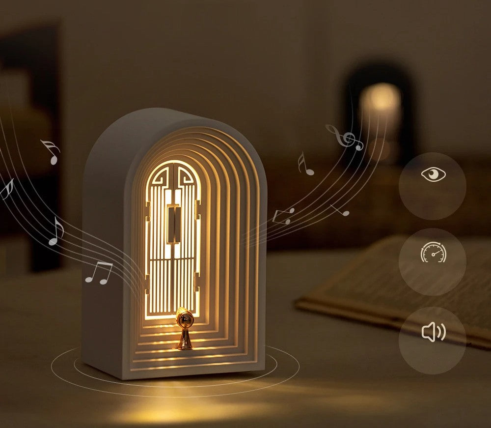 Nordic Bluetooth Speaker Night Light Cozy Door Shape Atmosphere Lamp