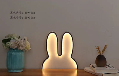 Rabbit LED Night Light USB Powered Bedside Lamp For Kids