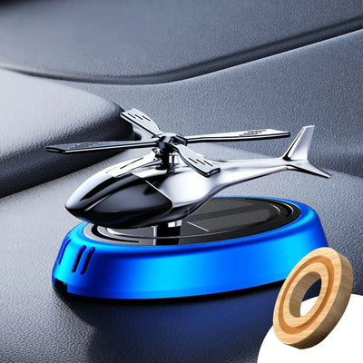 Solar-Powered Car Air Freshener Rotating Helicopter Aroma Diffuser