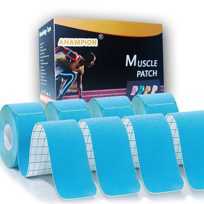 Kinesiology Tape 4 Rolls Waterproof Breathable Latex-Free Athletic Tape