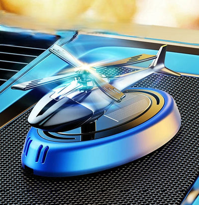Solar-Powered Car Air Freshener Rotating Helicopter Aroma Diffuser