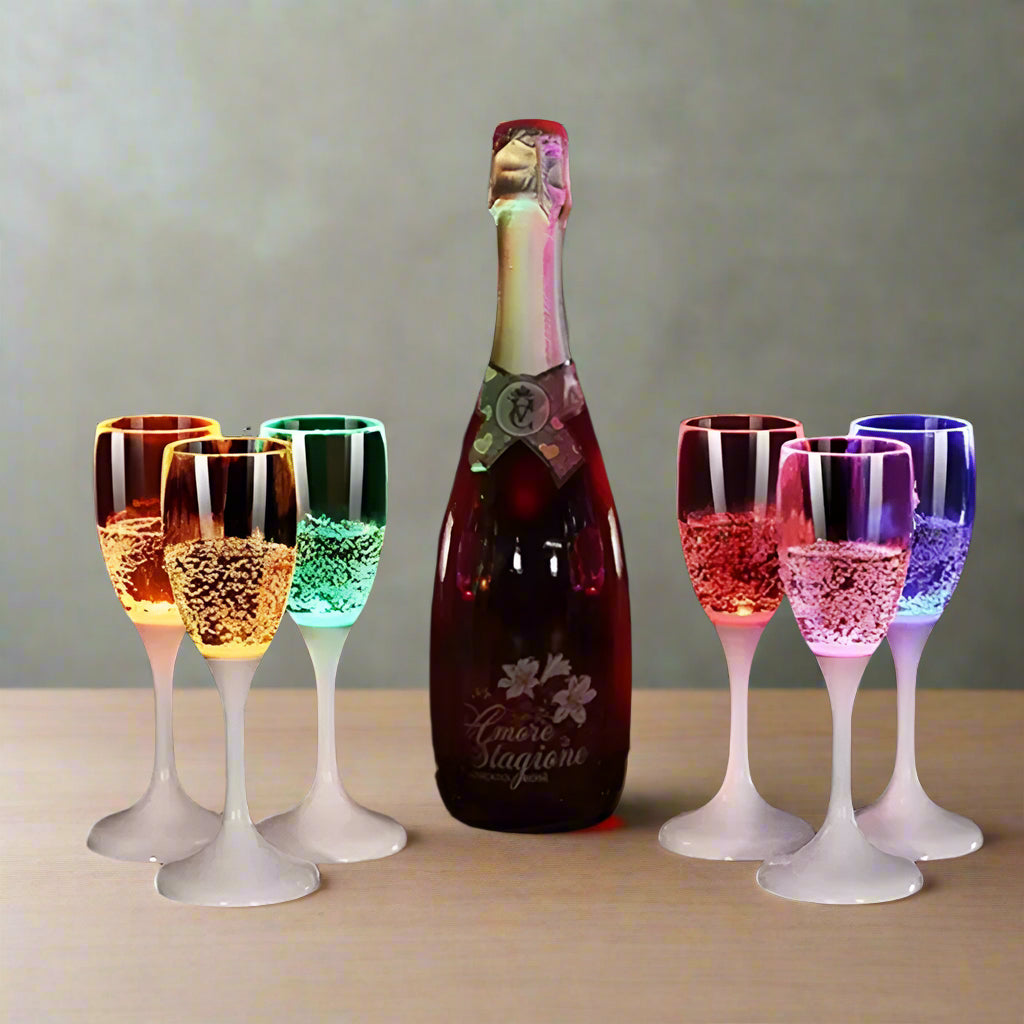 LED Flashing Party Wine Glass Multi-Color Light Up Drinkware