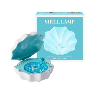 Retro Shell Bluetooth Speaker With Colorful Projection And Sleep Sounds