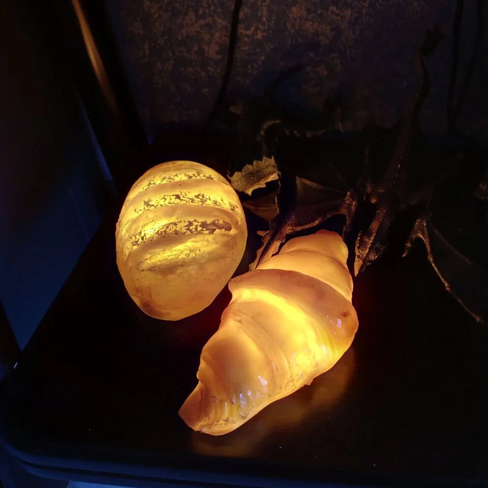 Bread Shaped LED Night Lamp Croissant And Cake Design Light