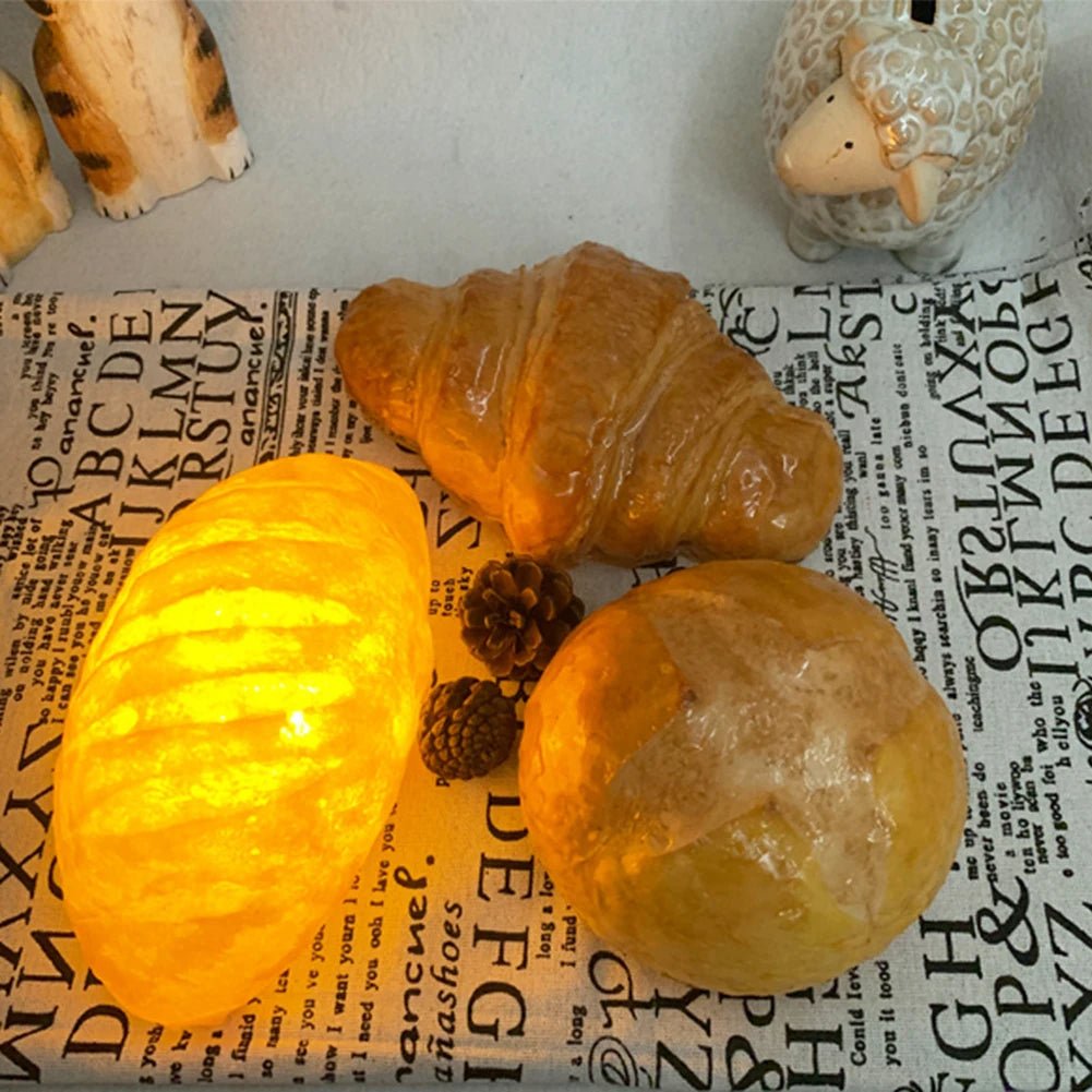 Bread Shaped LED Night Lamp Croissant And Cake Design Light