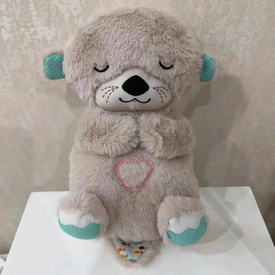 Breathing Bear Soothing Plush Otter Doll With Music And Lights