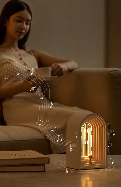 Nordic Bluetooth Speaker Night Light Cozy Door Shape Atmosphere Lamp