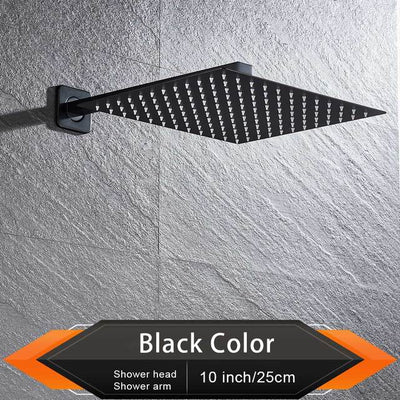 Brushed Golden Rainfall Shower Head Ultrathin Modern Design