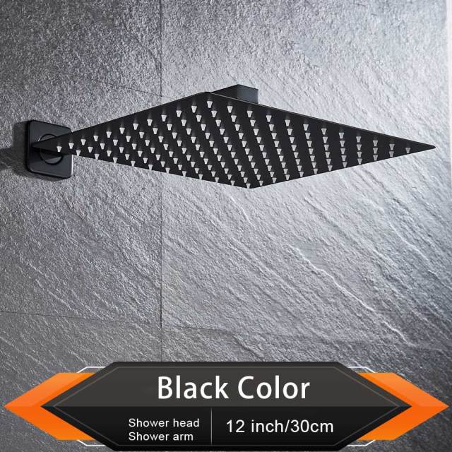 Brushed Golden Rainfall Shower Head Ultrathin Modern Design