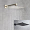 Brushed Golden Rainfall Shower Head Ultrathin Modern Design