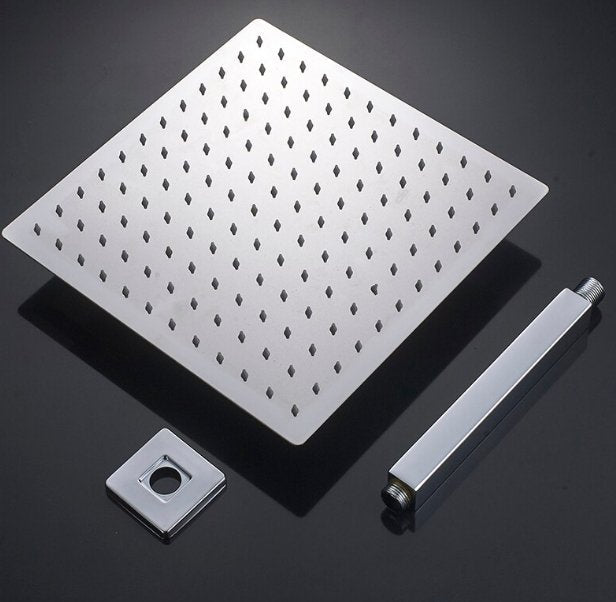 Brushed Golden Rainfall Shower Head Ultrathin Modern Design