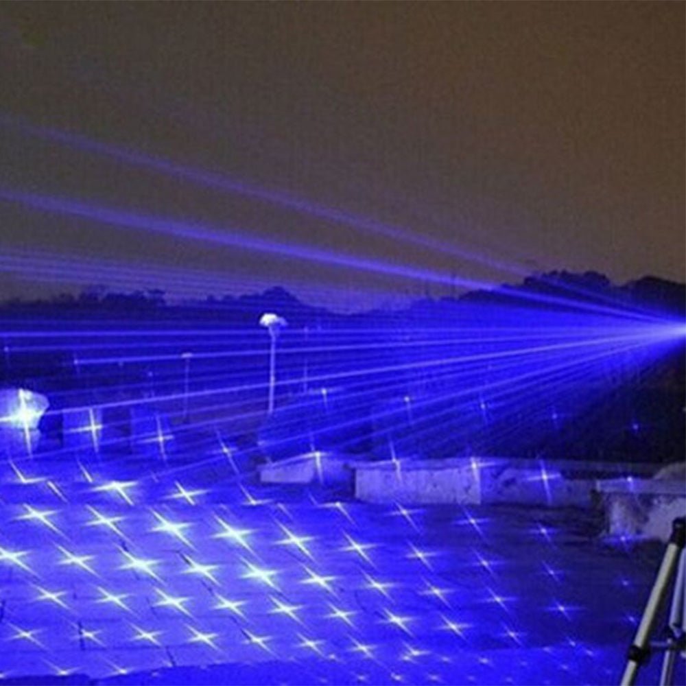 Burning Blue Tactical Laser Torch Powerful Military Grade Flashlight