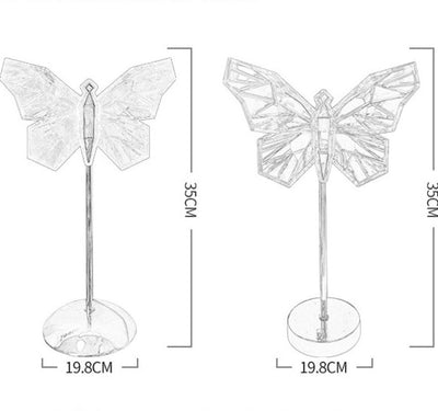 Acrylic LED Butterfly Table Lamp USB Powered Decorative Light