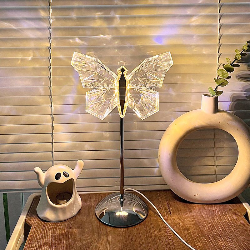 Acrylic LED Butterfly Table Lamp USB Powered Decorative Light