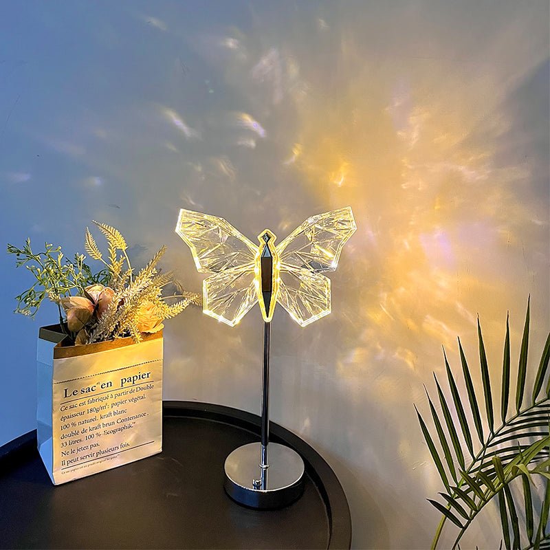 Acrylic LED Butterfly Table Lamp USB Powered Decorative Light