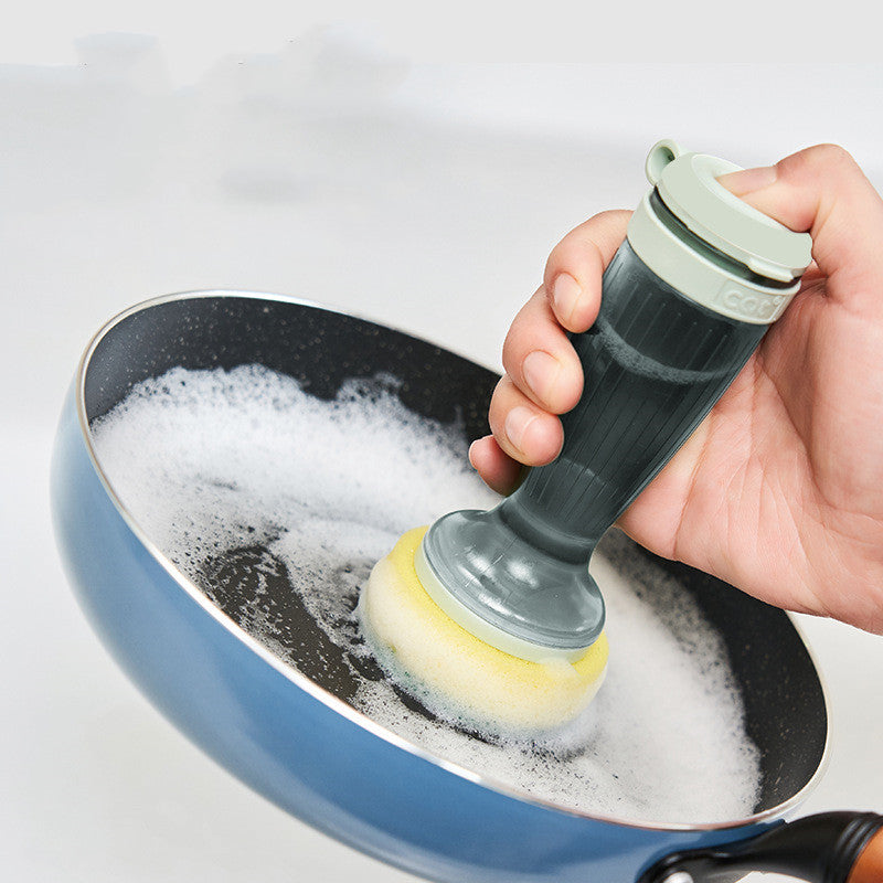 Dish Scrub Brush With Soap Dispenser For Kitchen Pots And Pans