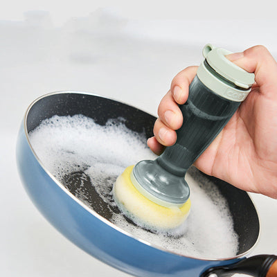 Dish Scrub Brush With Soap Dispenser For Kitchen Pots And Pans