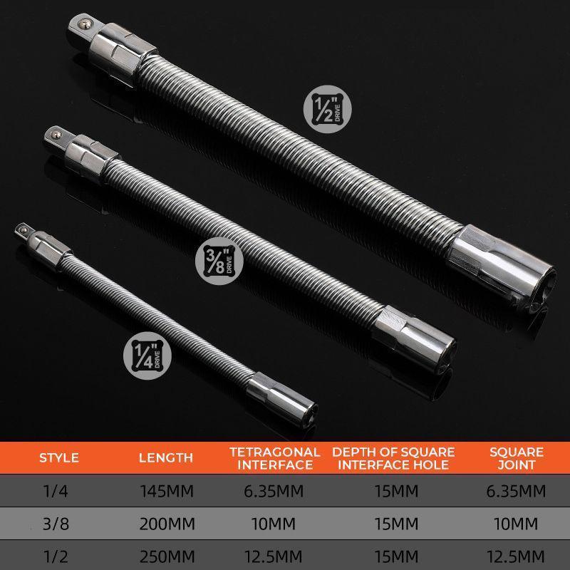 Flexible Extension Rod For Ratchet Wrench Universal Electric Sleeve