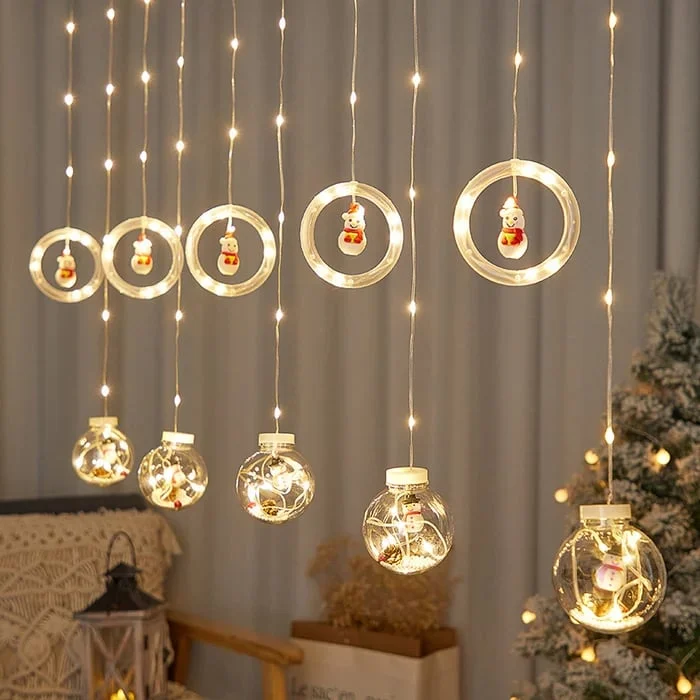 Christmas LED Wishing Ball String Lights Set Of 10 Decorative Balls