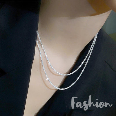 Sterling Silver Snowflake Necklace Elegant Shining Jewelry Design