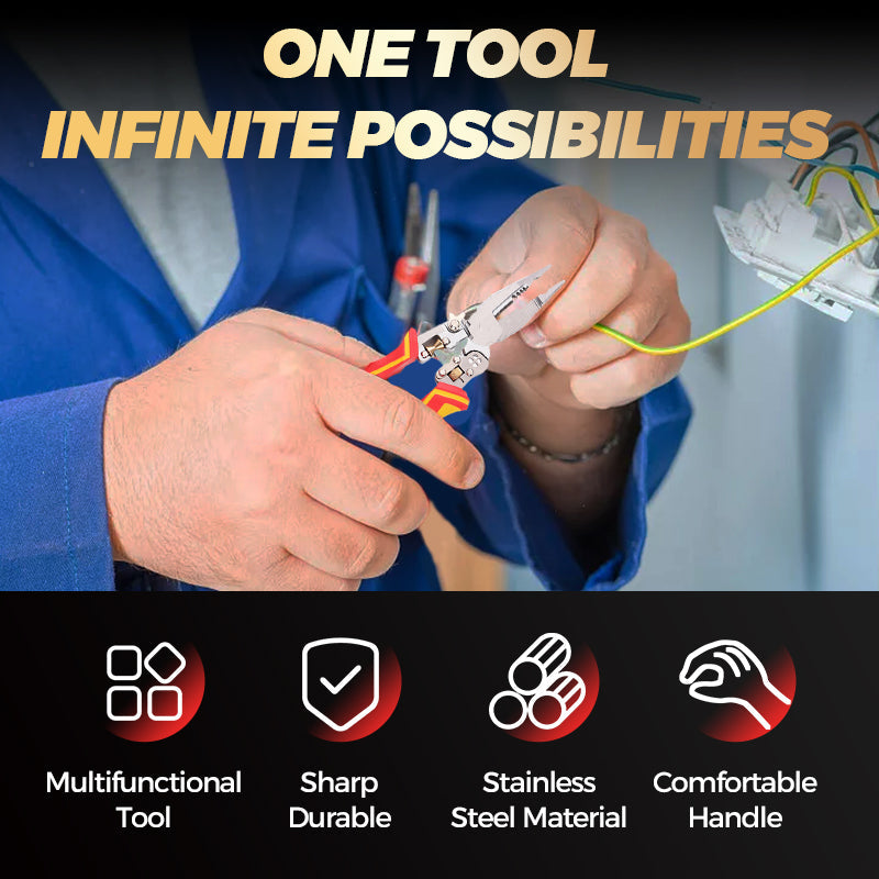 8-In-1 Wire Stripper With Voltage Tester Multi-Function Tool Kit