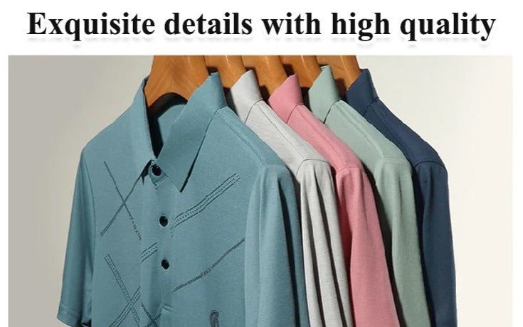 Men's Ice Silk Stretch Shirt Breathable Comfortable Summer Top