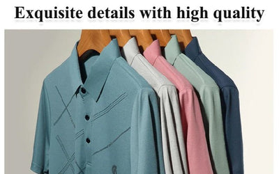 Men's Ice Silk Stretch Shirt Cool Comfortable Lightweight Design