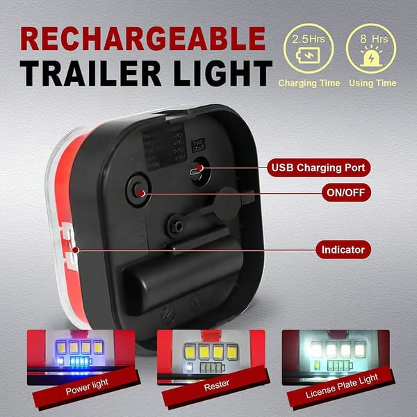 Wireless Trailer Lights Set For Easy Installation And Reliable Performance