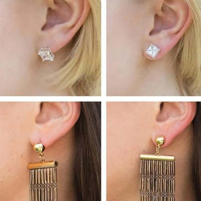 Clear Silicone Earring Backs With Secure Comfortable Support