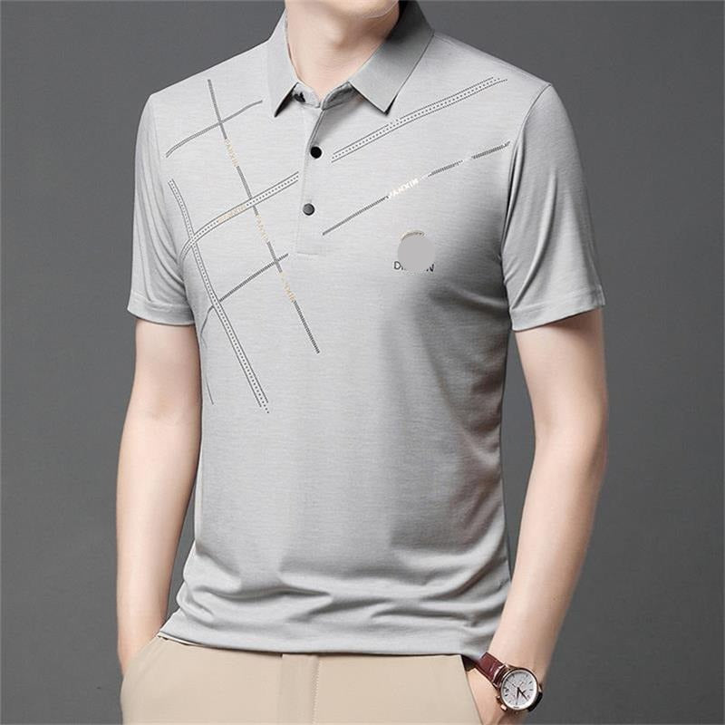 Men's Ice Silk Stretch Shirt Breathable Comfortable Summer Top