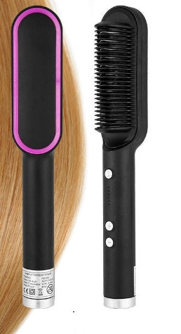 2 In 1 Hair Straightener Hot Comb Curling Tong Electric Brush