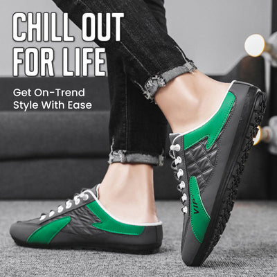 Men's Backless Sneakers Lightweight Casual Slip On Shoes