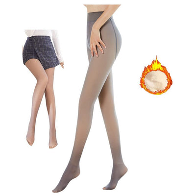 Flawless Legs Translucent Warm Fleece Pantyhose For Comfort