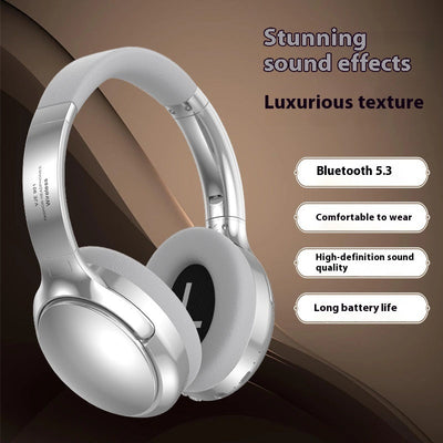 Retro Bluetooth Headset Metal Design Wireless Audio Headphones