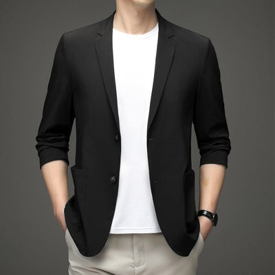 Men's Summer Lightweight Suit Jacket Wrinkle Proof Ice Silk