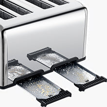 Geek Chef 4 Slice Stainless Steel Toaster Extra-Wide Slots Dual Controls