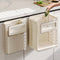 Folding Hanging Trash Can With Lid For Cabinet Bathroom Bedroom