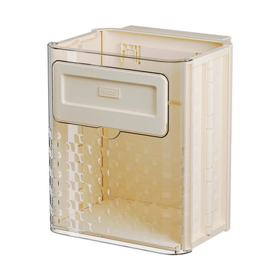 Folding Hanging Trash Can With Lid For Cabinet Bathroom Bedroom