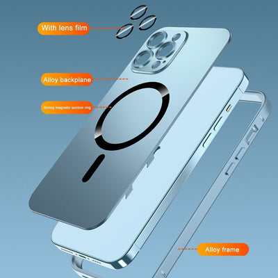 Magnetic Charging Phone Case Matte Protective Anti-collision Cover