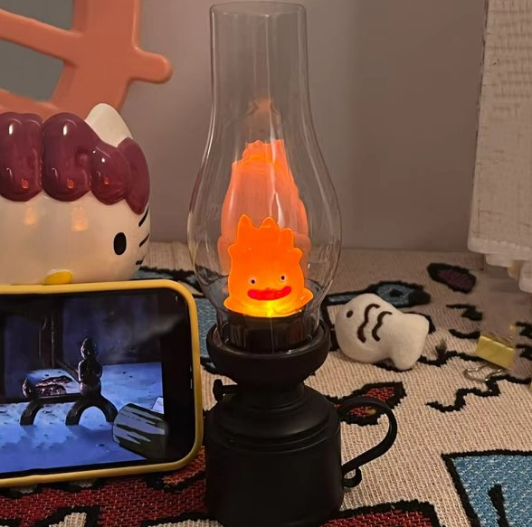 Calcifer Night Light Cartoon Anime Kerosene Lamp For Bedroom