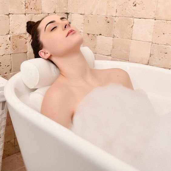 Calming Bathtub Pillow Soft Support For Relaxing Spa Baths