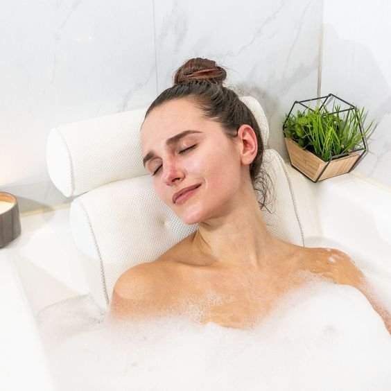 Calming Bathtub Pillow Soft Support For Relaxing Spa Baths