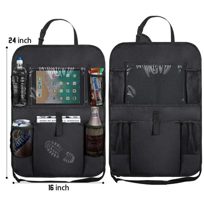 Car Backseat Organizer With Tablet Holder And Multiple Storage Pockets