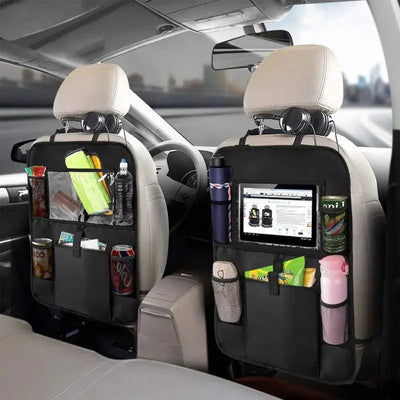 Car Backseat Organizer With Tablet Holder And Multiple Storage Pockets